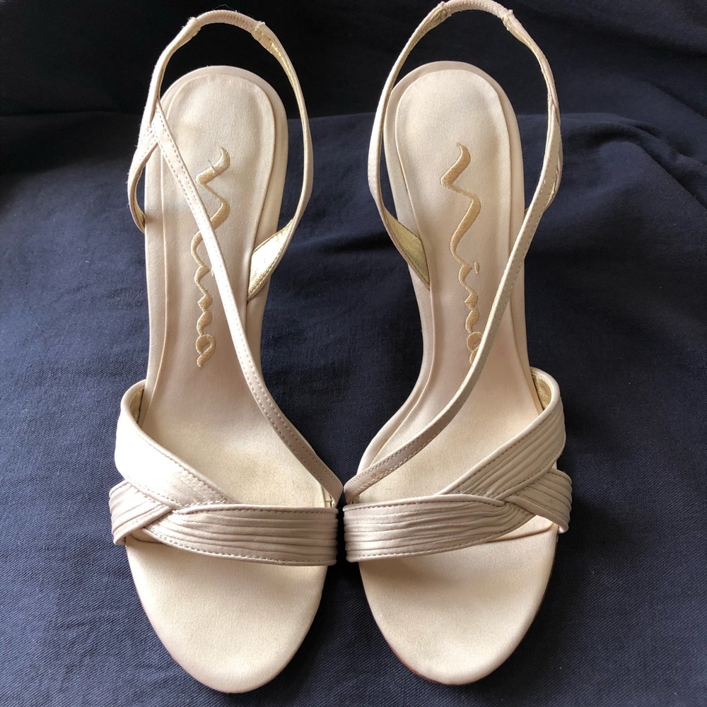 Elegant simple dress satin sandals